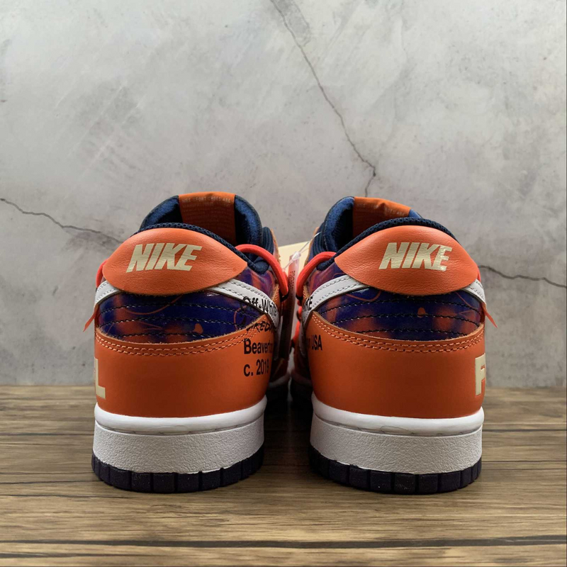 Dunk Low Off-White University Gold Mid Nigth Navy White