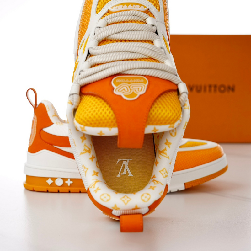 LV Skate Sneaker Orange White