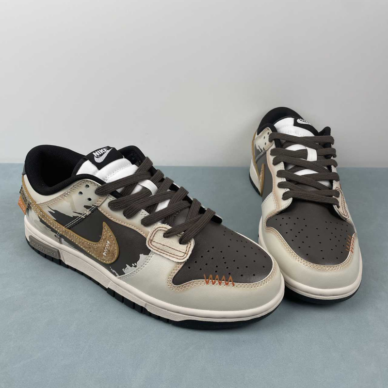 Dunk Low Panda Prank Retro Custom Brown