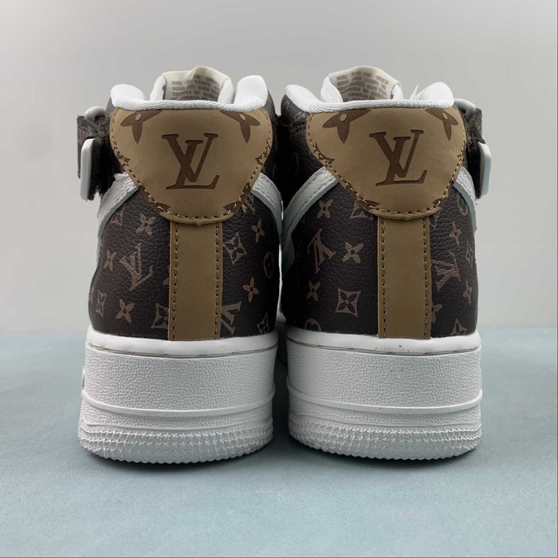 Air Force X Louis Vuitton High Top Black And White