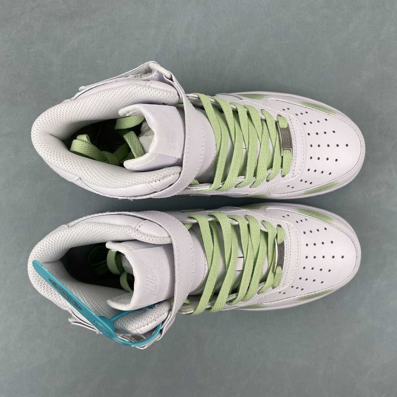 Air Force High Top Green And White