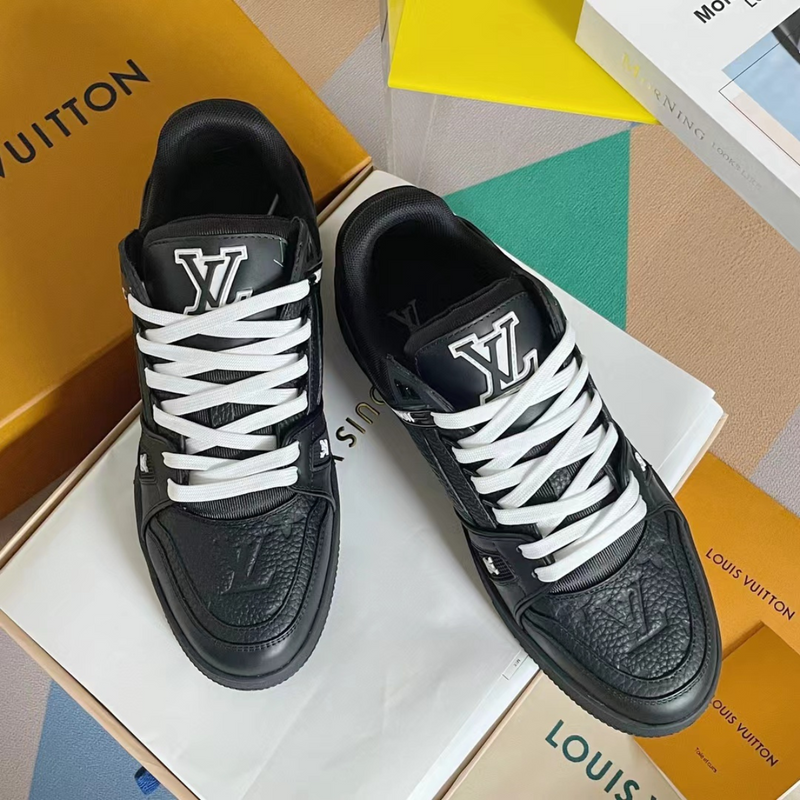 LV Black Embossed Trainer