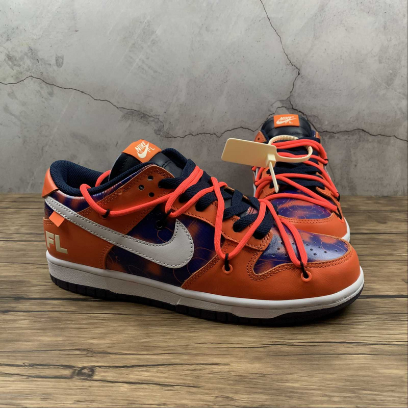 Dunk Low Off-White University Gold Mid Nigth Navy White