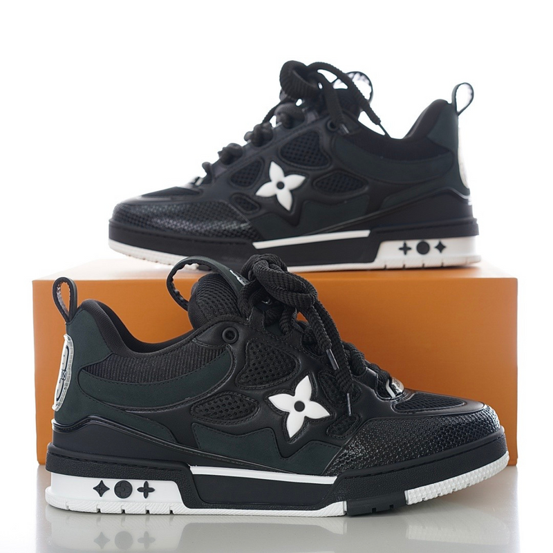 LV Skate Sneaker Black White