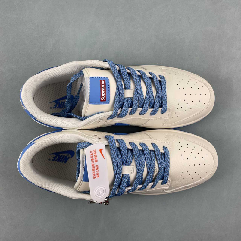 Dunk Low Blue And White Supreme