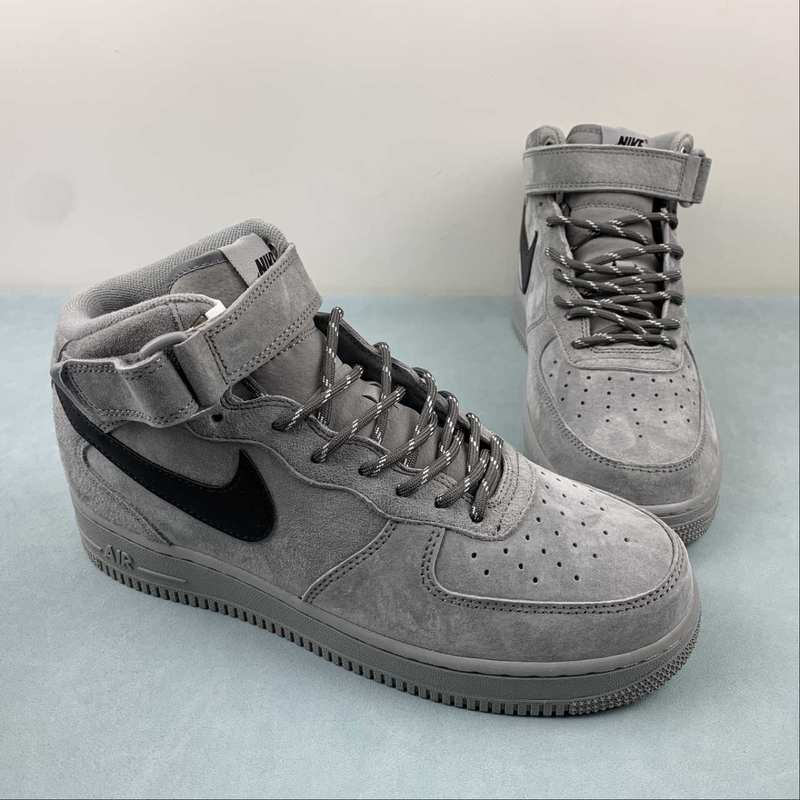 Air Force Mid Top Grey And Black