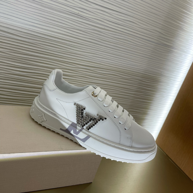 LV Time Out Sneaker White Crystal