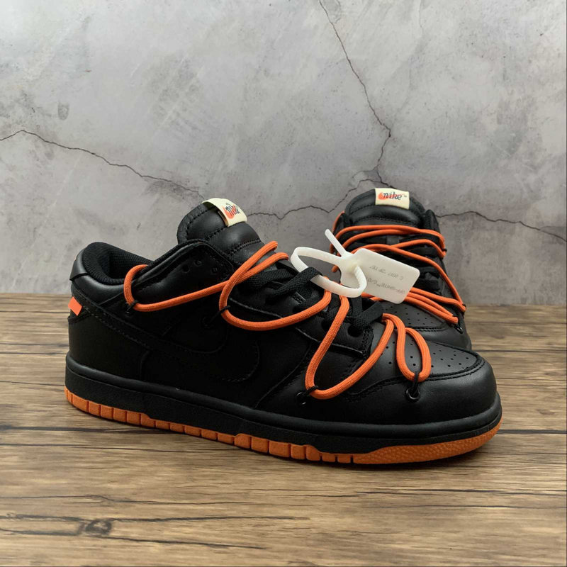 Dunk Low Off-White University Black Orange