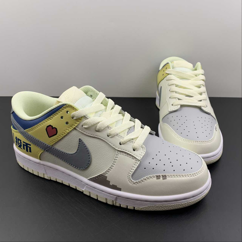 Dunk Low White Yellow Blue For Sale