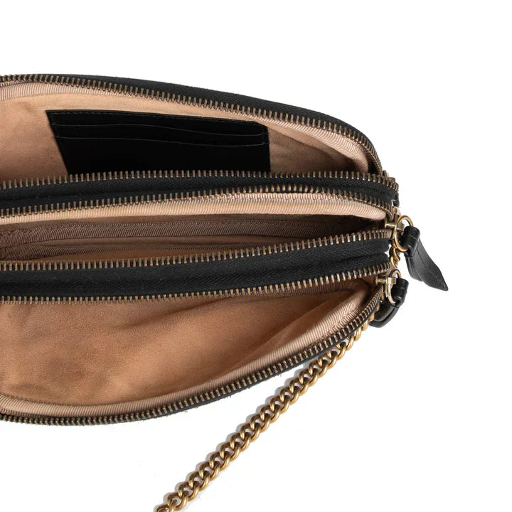 Mini GG Marmont Triple Zip Câmera Chain Bag